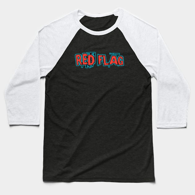 Red flag Baseball T-Shirt by Menu.D